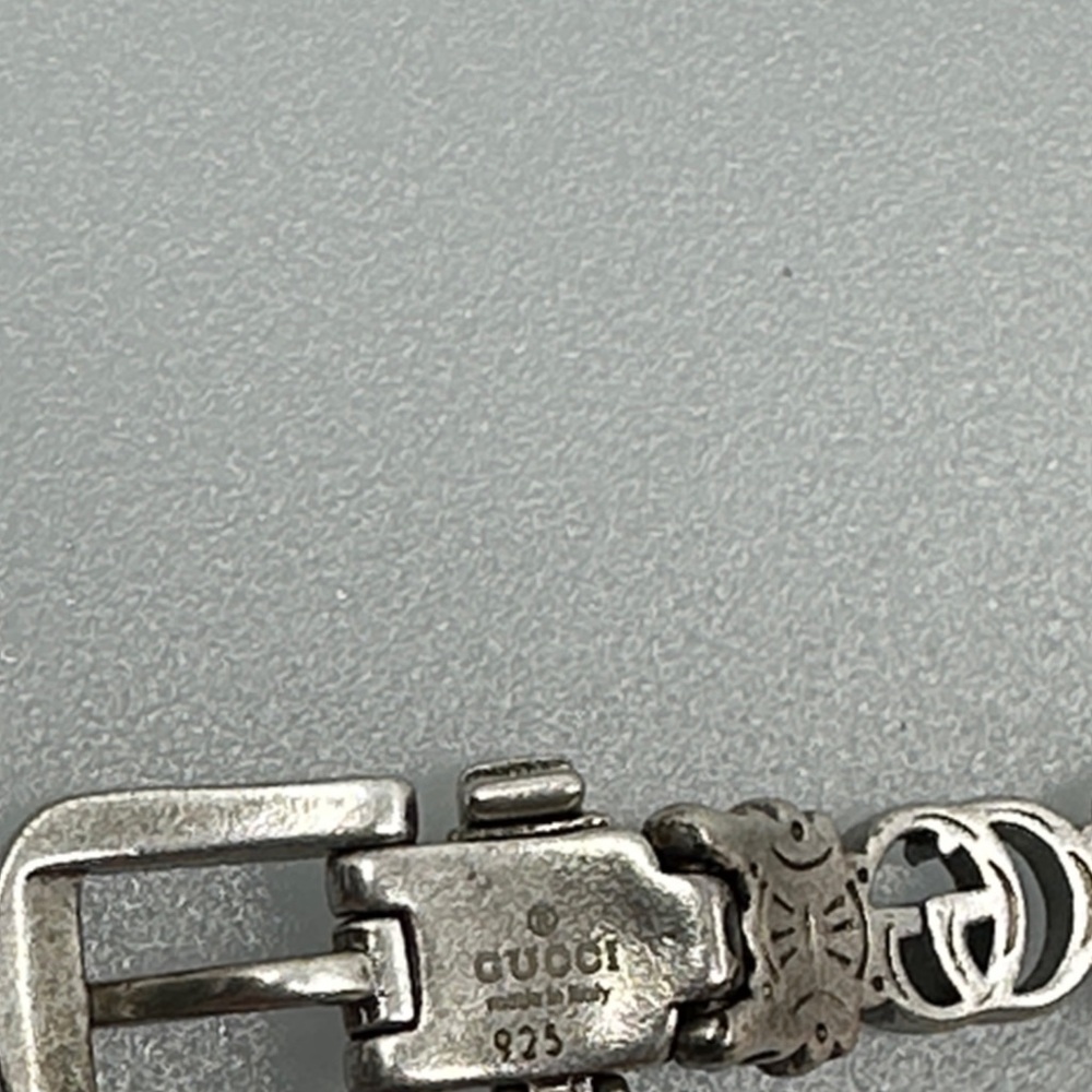 Gucci Silver Bracelet with Blue and Green Gems - Picture 4 of 10